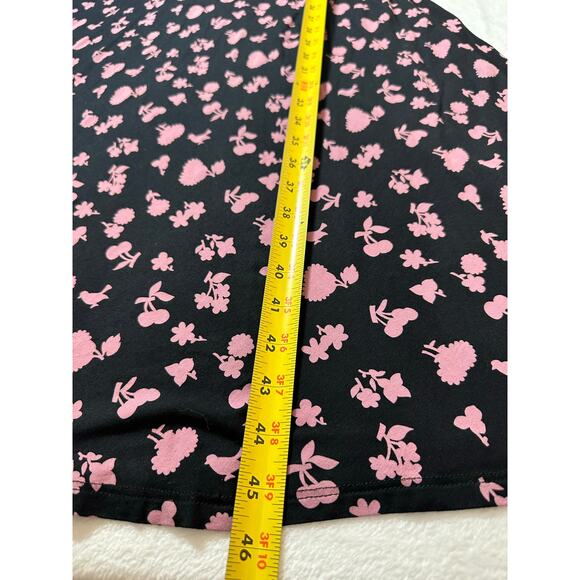 Boden V-Neck Puff Sleeve Graphic Floral Size 4 Midi Dress EUC Jersey Knit - Picture 5 of 7